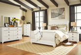 J&M Furniture - Ashley Furniture - Willowton Queen Sleigh Bed, 2 Dressers, Mirror, Chest and 2 Nightstands - Queen Sleigh Bed, 2 Dressers, Mirror, Chest and 2 Nightstands - B267B39